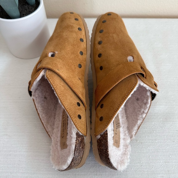 New Garnet Hill Willow Clog Tan Suede Wool Cozy Clogs Women’s 11 - Picture 7 of 13